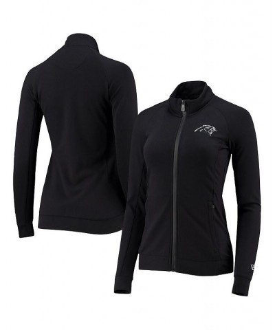 Women's 5th & Ocean by Black Carolina Panthers Team Raglan Full-Zip Jacket Black $53.50 Jackets