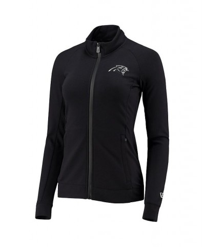 Women's 5th & Ocean by Black Carolina Panthers Team Raglan Full-Zip Jacket Black $53.50 Jackets