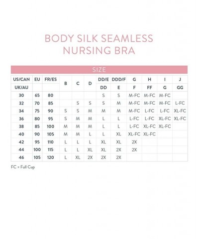 Women's Body Silk Seamless Full Cup Nursing Bra Red $18.52 Bras