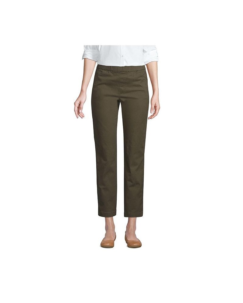 Women's Mid Rise Pull On Knockabout Chino Crop Pants Green $38.20 Pants