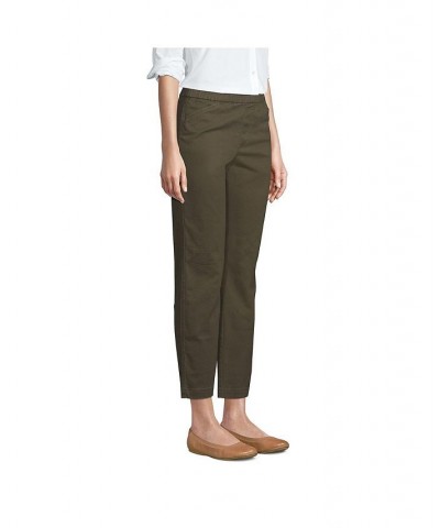 Women's Mid Rise Pull On Knockabout Chino Crop Pants Green $38.20 Pants