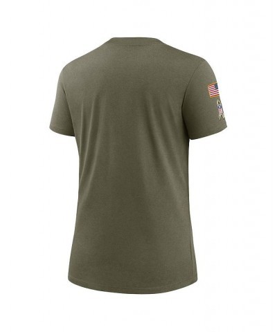 Women's Olive Philadelphia Eagles 2022 Salute To Service Legend T-shirt Olive $32.99 Tops