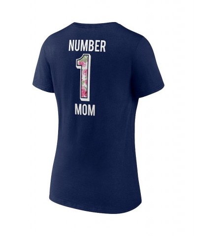 Women's Branded College Navy Seattle Seahawks Team Mother's Day V-Neck T-shirt Navy $15.91 Tops