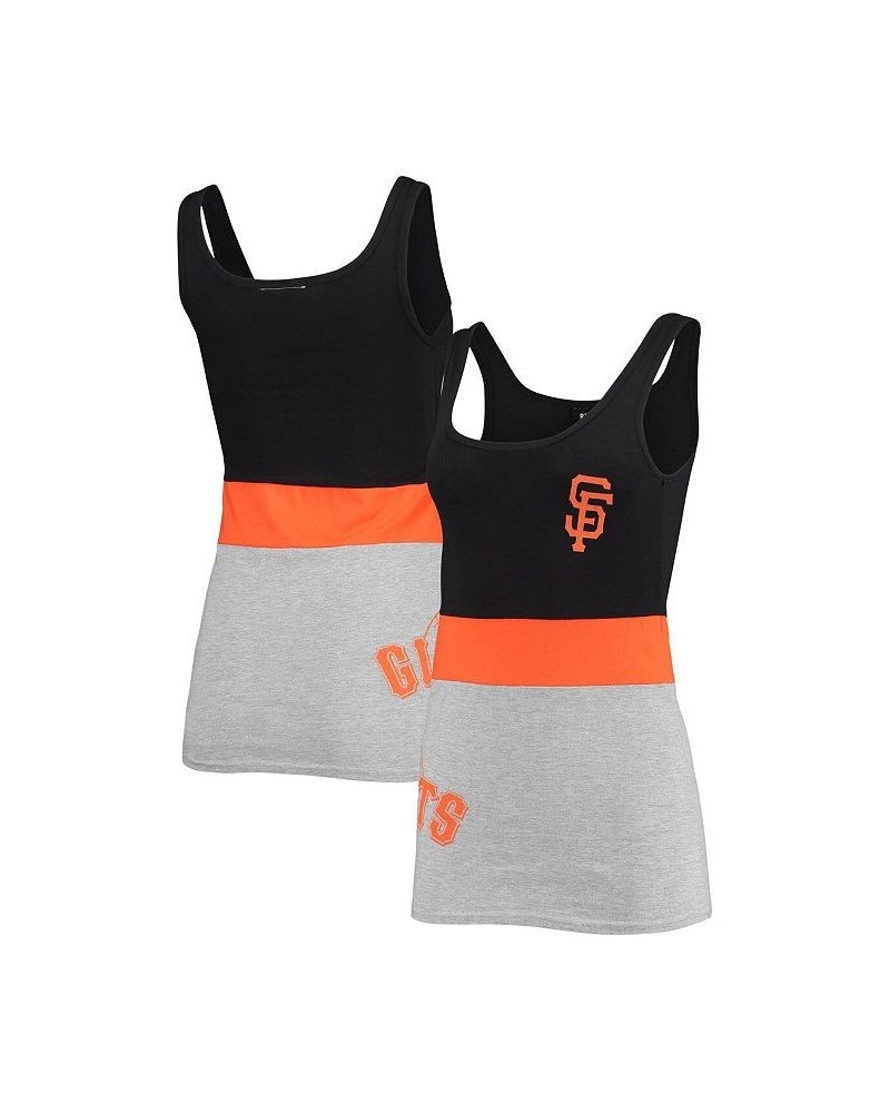 Women's Black San Francisco Giants Tri-Blend Tank Top Black $22.05 Tops