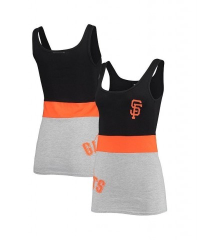 Women's Black San Francisco Giants Tri-Blend Tank Top Black $22.05 Tops