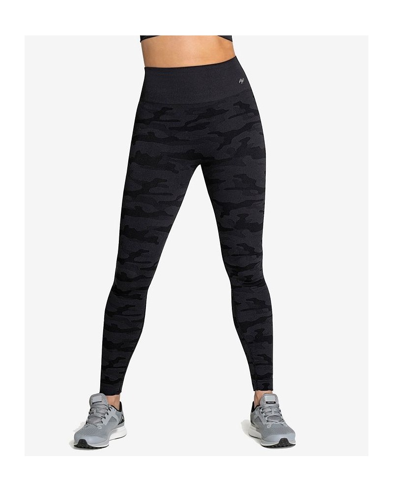 Women's Sculpting High-Waisted Graphic Active Legging Gray $41.25 Pants