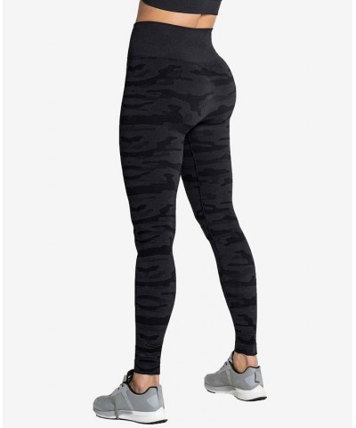 Women's Sculpting High-Waisted Graphic Active Legging Gray $41.25 Pants