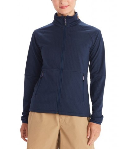 Women's Leconte Jacquard Fleece Active Jacket Blue $37.40 Jackets