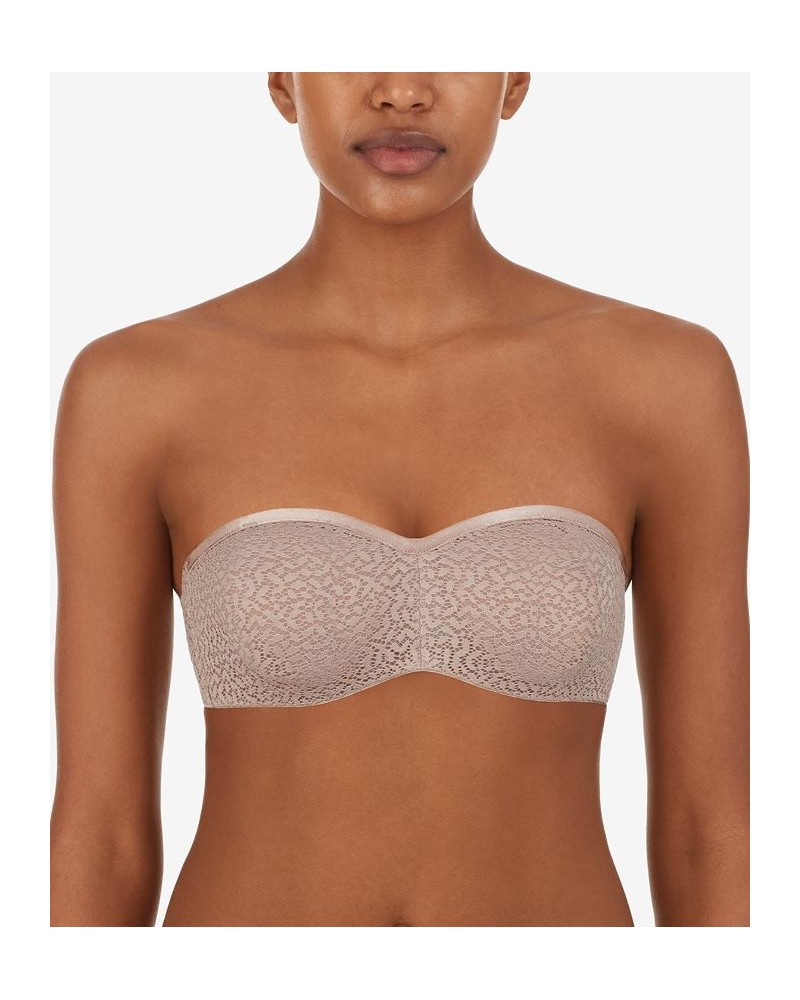 Modern Lace Unlined Strapless Bra DK4025 Tan/Beige $16.54 Bras