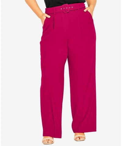 Trendy Plus Size Set the Tone Pants Lipstick $50.49 Pants