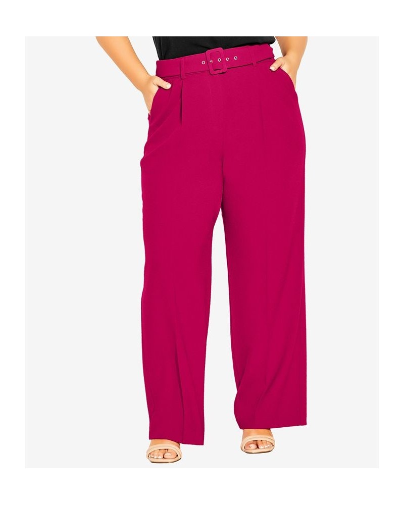 Trendy Plus Size Set the Tone Pants Lipstick $50.49 Pants