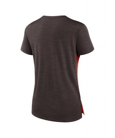 Women's Orange Brown Cleveland Browns Impact Exceed Performance Notch Neck T-shirt Orange, Brown $19.80 Tops