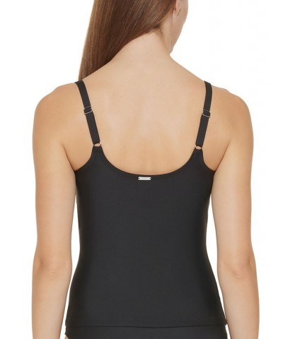 Square-Neck Tankini Top Black $42.14 Swimsuits