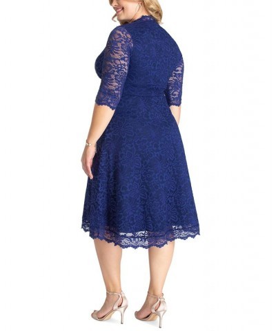 Women's Plus Size Mademoiselle Lace Dress Black $73.92 Dresses