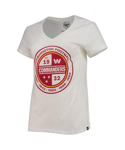 Women's '47 White Washington Commanders Imprint Ultra Rival V-Neck T-shirt White $20.58 Tops