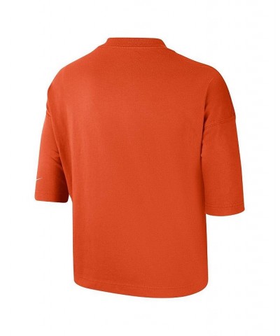 Women's Orange Clemson Tigers Crop Performance T-shirt Orange $18.90 Tops