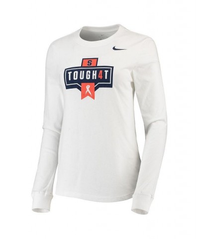 Women's White Syracuse Orange Tough4T Performance Long Sleeve T-shirt White $21.00 Tops