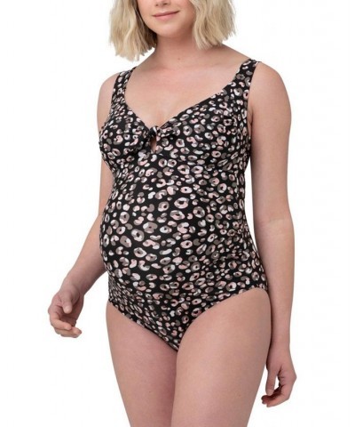 Sahara Tie Front One Piece Swimsuit Black $51.84 Swimsuits