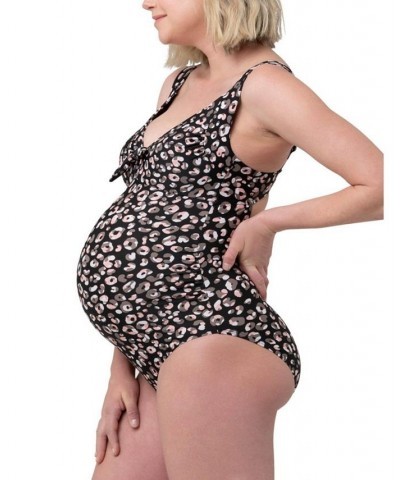 Sahara Tie Front One Piece Swimsuit Black $51.84 Swimsuits