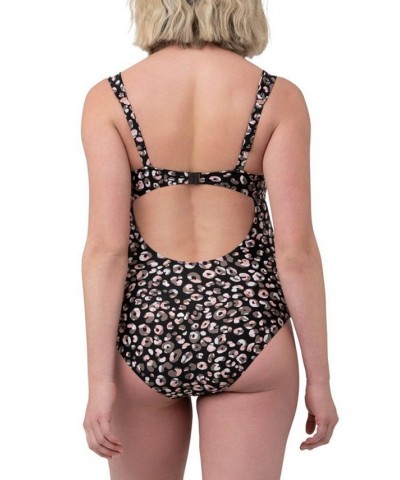 Sahara Tie Front One Piece Swimsuit Black $51.84 Swimsuits