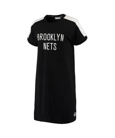 Women's Black Brooklyn Nets Robyn Sneaker Dress Black $29.40 Dresses