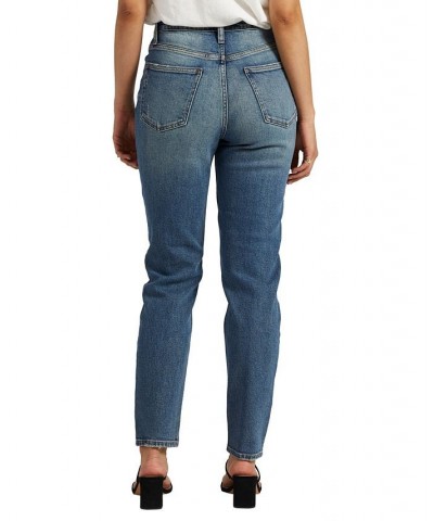 Women's High Rise Tapered Leg Mom Jeans Indigo $37.60 Jeans