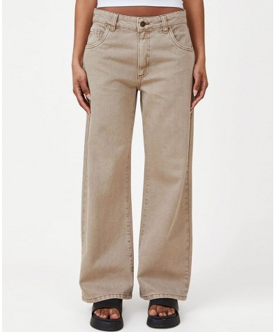 Women's Low Rise Baggy Jeans Earthy Sand $32.90 Jeans