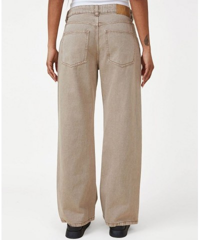 Women's Low Rise Baggy Jeans Earthy Sand $32.90 Jeans