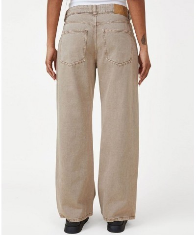 Women's Low Rise Baggy Jeans Earthy Sand $32.90 Jeans