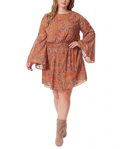 Trendy Plus Size Amelia Banded-Waist Dress Winding Trail Adobe $23.52 Dresses