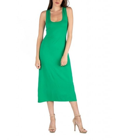 Scoop Neck Maxi Dress with Racerback Detail Green $20.34 Dresses