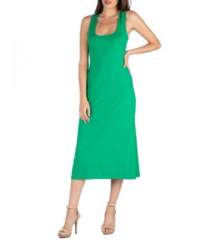 Scoop Neck Maxi Dress with Racerback Detail Green $20.34 Dresses