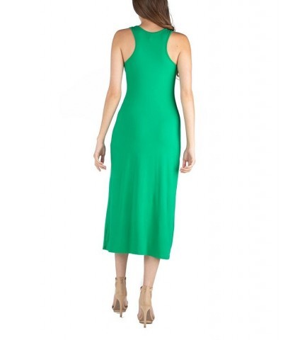 Scoop Neck Maxi Dress with Racerback Detail Green $20.34 Dresses