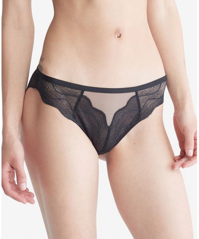 Women's Graphic Lace Bikini Underwear QF6950 Black $16.94 Panty