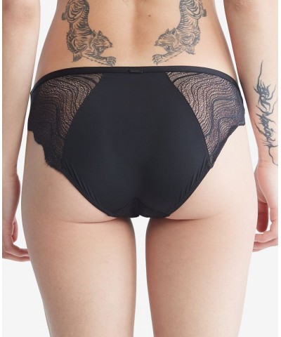 Women's Graphic Lace Bikini Underwear QF6950 Black $16.94 Panty