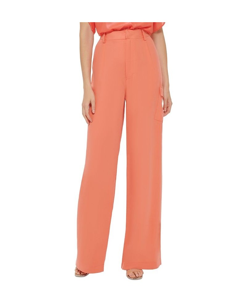 Women's High-Rise Wide-Leg Pants Persimmon $49.98 Pants