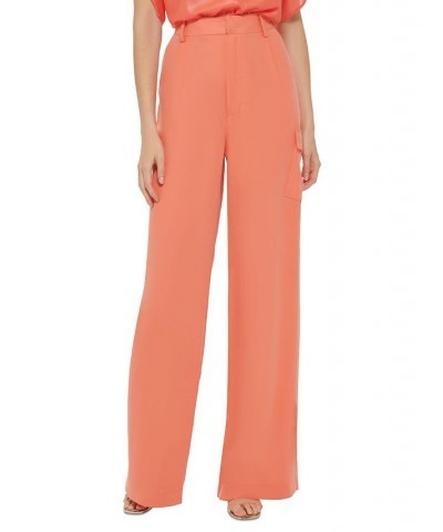 Women's High-Rise Wide-Leg Pants Persimmon $49.98 Pants