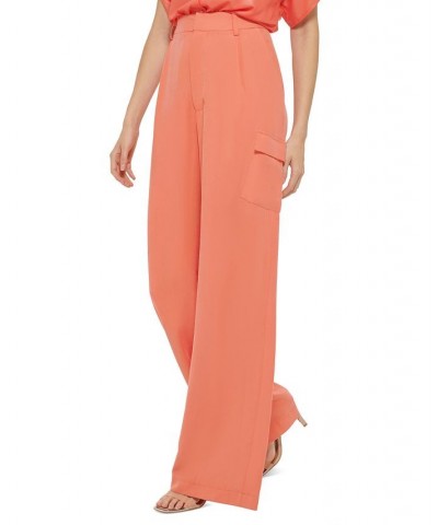 Women's High-Rise Wide-Leg Pants Persimmon $49.98 Pants