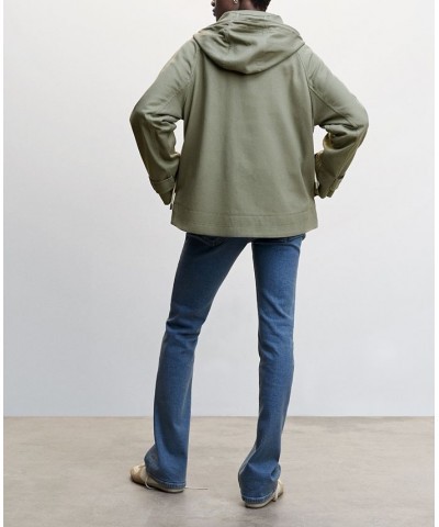 Women's Hooded Cotton Parka Khaki $39.00 Coats