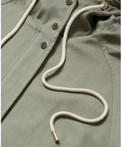 Women's Hooded Cotton Parka Khaki $39.00 Coats