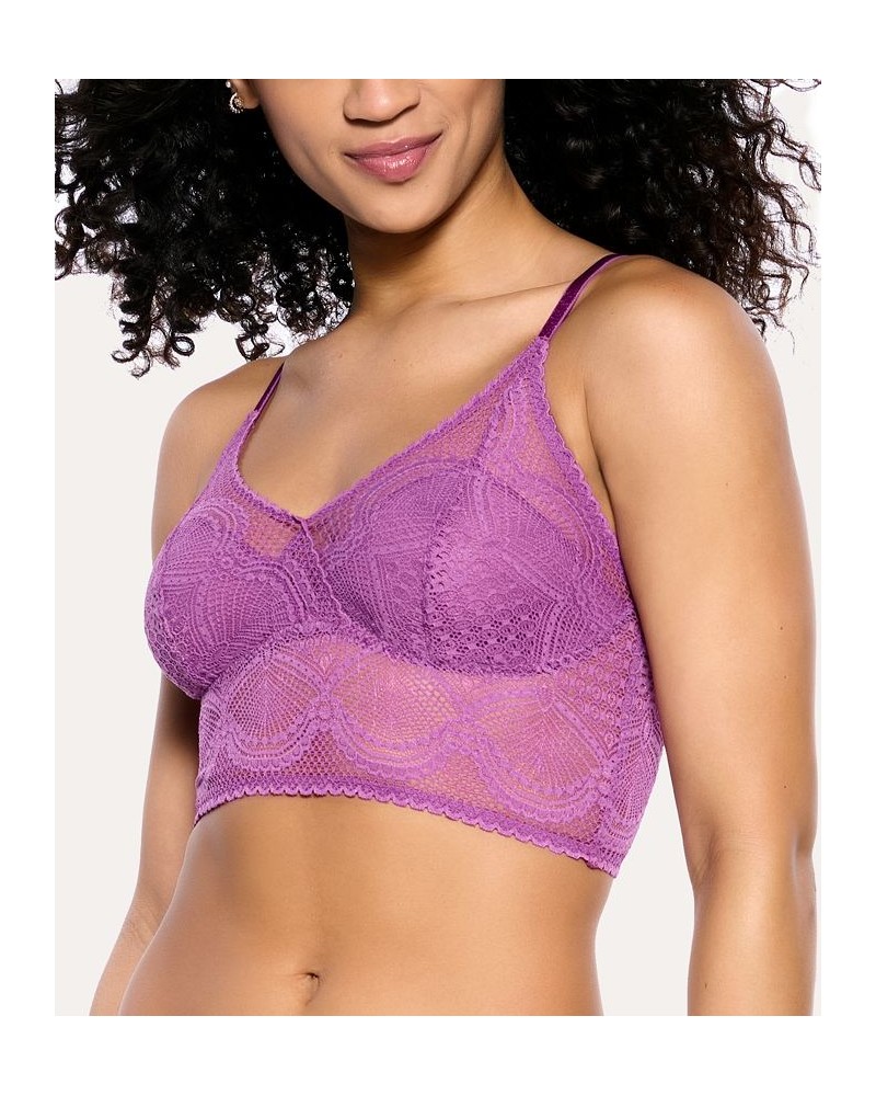 Women's Finesse Lace Cami Bralette Hyacinth $11.56 Bras