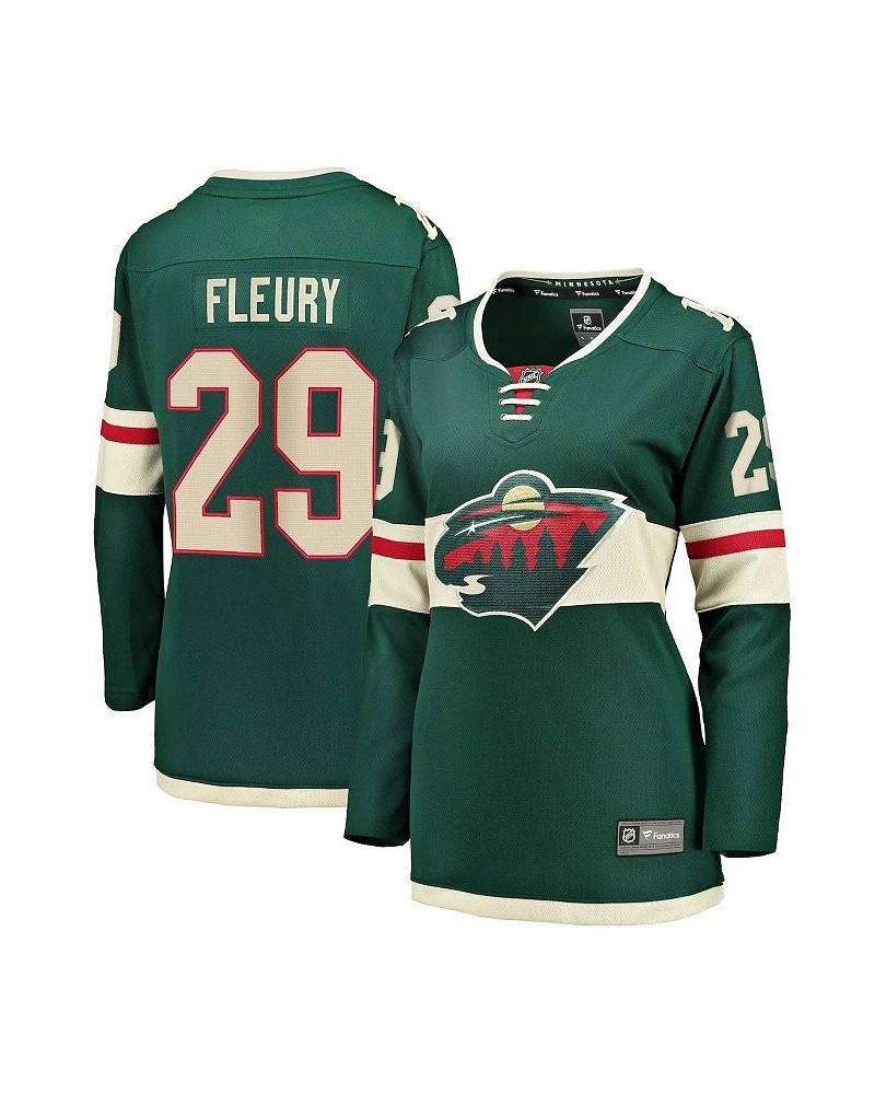 Women's Branded Marc-Andre Fleury Green Minnesota Wild Home Premier Breakaway Player Jersey Green $52.80 Jersey