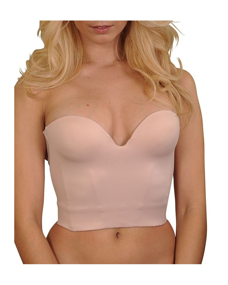 Women's Invisible Low Plunge Longline Bra Tan/Beige $33.30 Bras