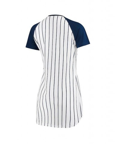 Women's White New York Yankees Vigor Pinstripe Nightshirt White $24.93 Pajama