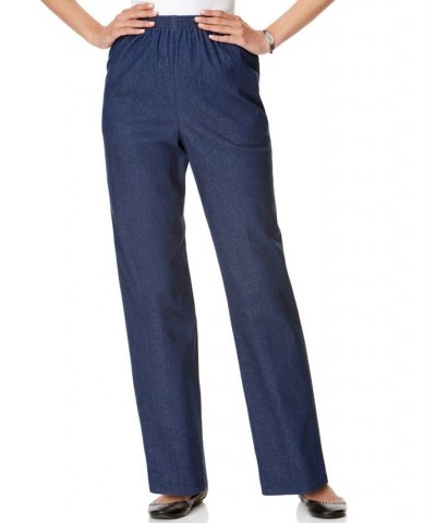 Classics Denim Pull-On Straight-Leg Pants Blue $21.96 Pants