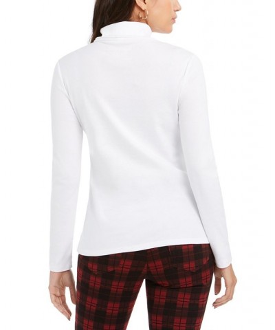 Women's Pima Turtleneck Top White $14.24 Tops