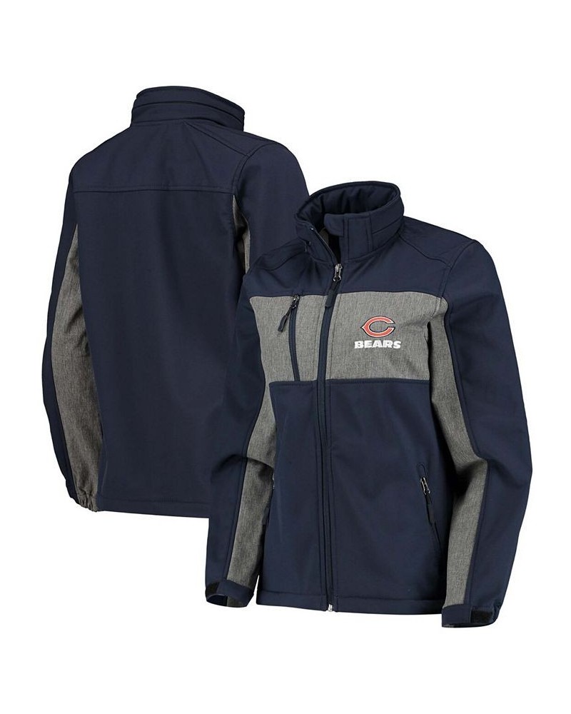 Women's Navy Chicago Bears Zephyr Softshell Full-Zip Jacket Navy $36.30 Jackets