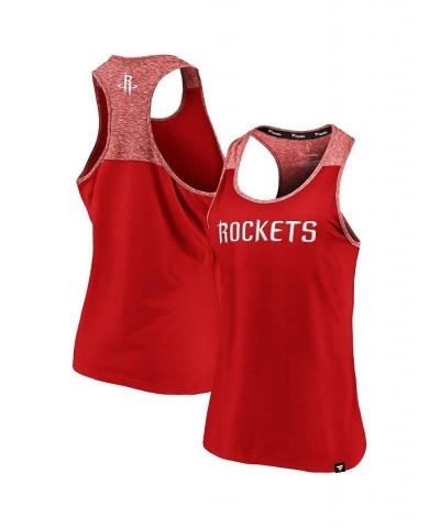 Women's Branded Red Heathered Red Houston Rockets Made to Move Static Performance Racerback Tank Top Red, Heathered Red $19.5...