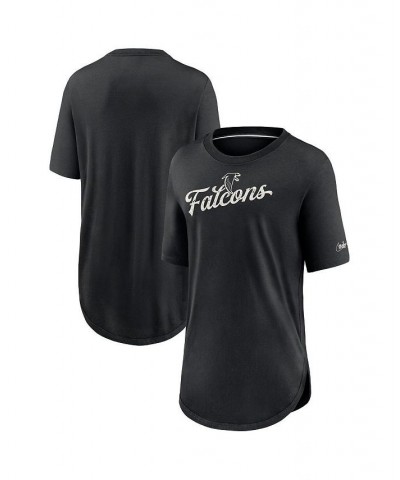 Women's Black Atlanta Falcons Historic Logo Weekend Tri-Blend T-shirt Black $23.84 Tops