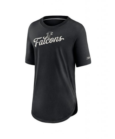 Women's Black Atlanta Falcons Historic Logo Weekend Tri-Blend T-shirt Black $23.84 Tops